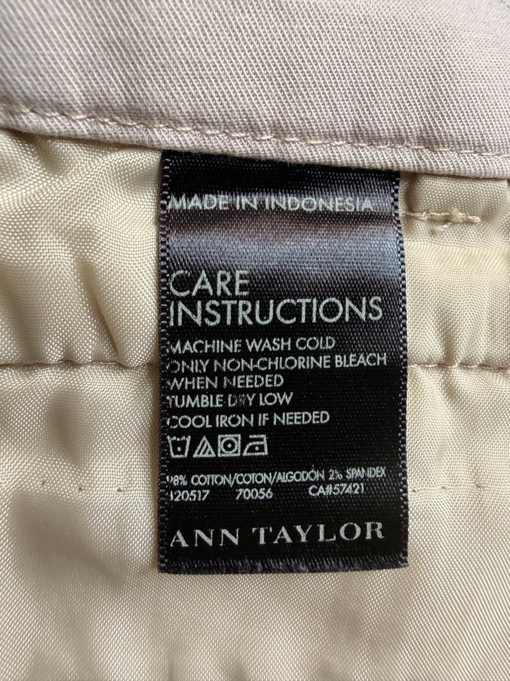Ann Taylor Cambridge Crop Khaki Dress Chinos - Picture 5 of 9
